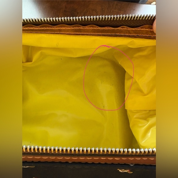 Men’s swank Vinyl Navy Anchor Canvas & Leather Toiletry Kit Travel Bag Zippered - Picture 7 of 9